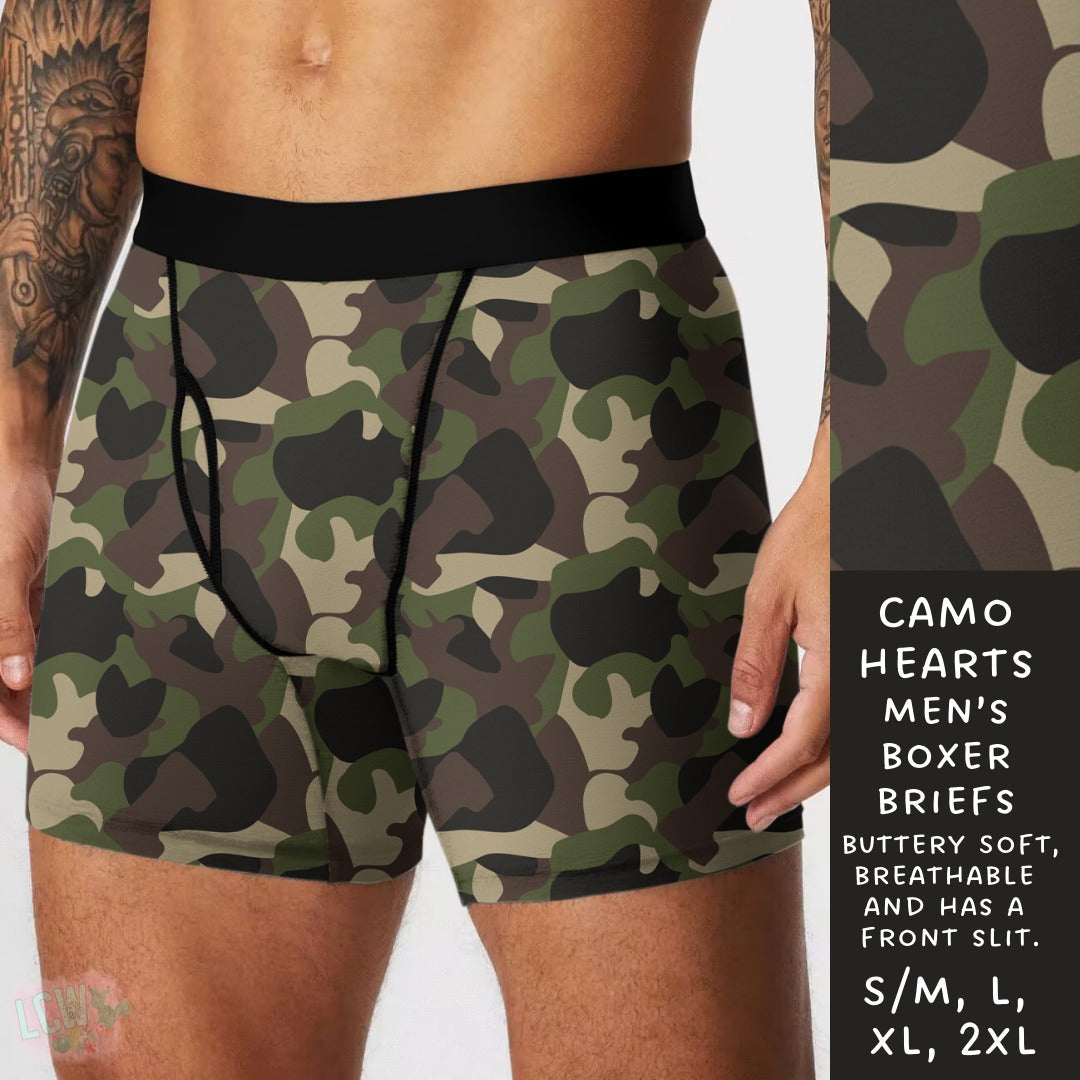 Ready To Ship - Camo Hearts Men's Boxer Briefs