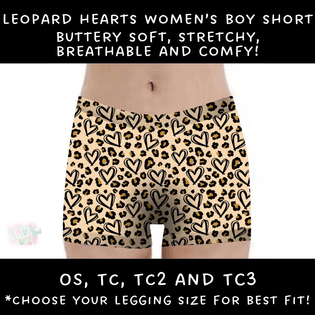 Ready To Ship - Leopard Hearts Boy Shorts