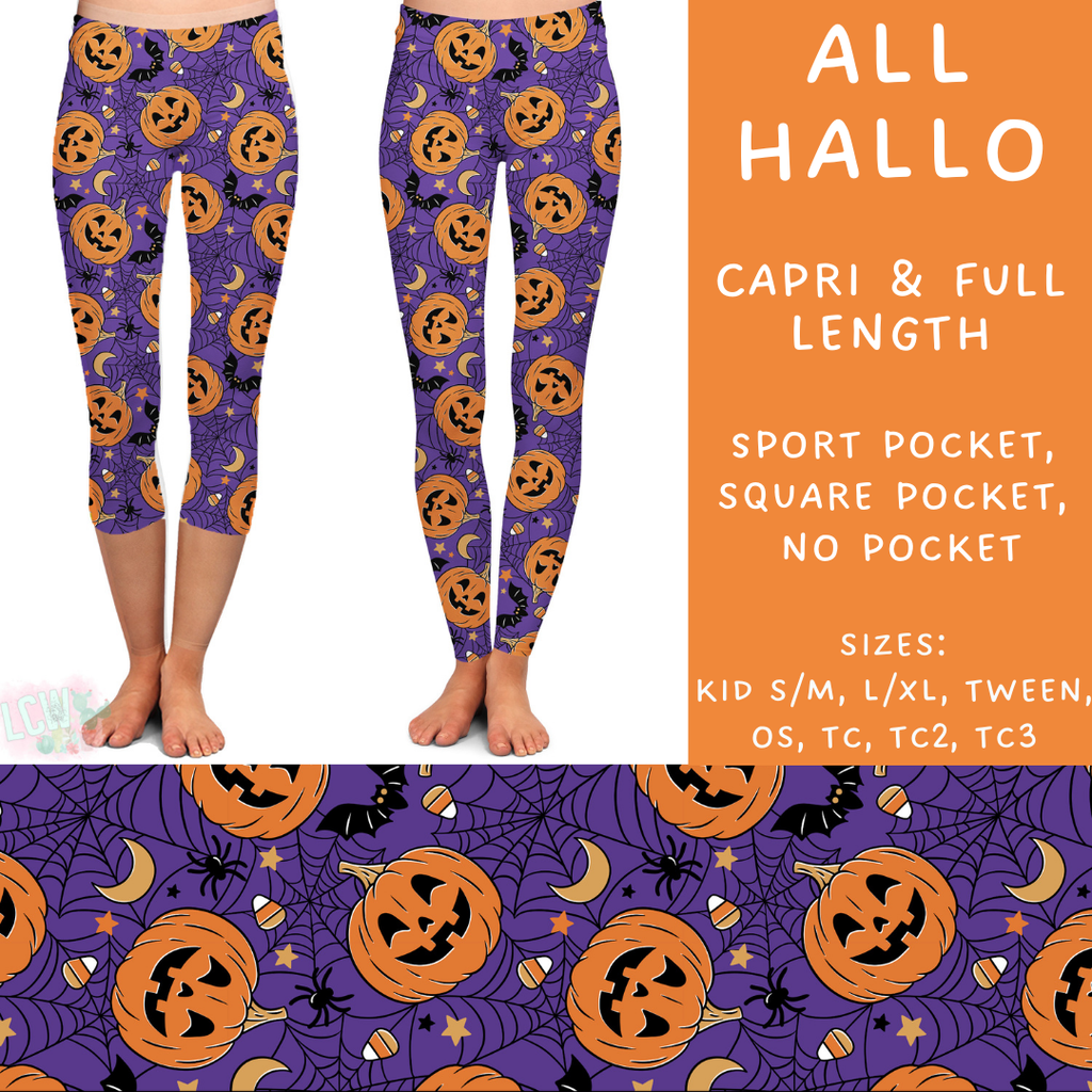 Ready To Ship - All Hallo Full Length Leggings - Square Pocket OS