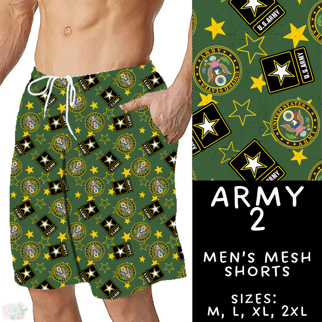 Batch #414 - Military 2 Collection - Closes 9/17 - ETA early Nov - Army 2 Men's Shorts