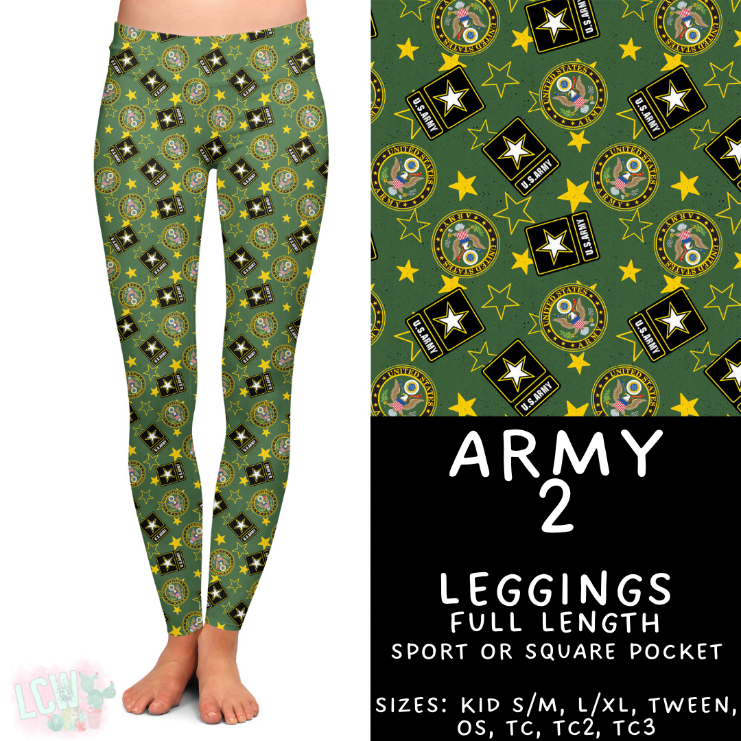 Batch #414 - Military 2 Collection - Closes 9/17 - ETA early Nov - Army 2 Full Length Leggings