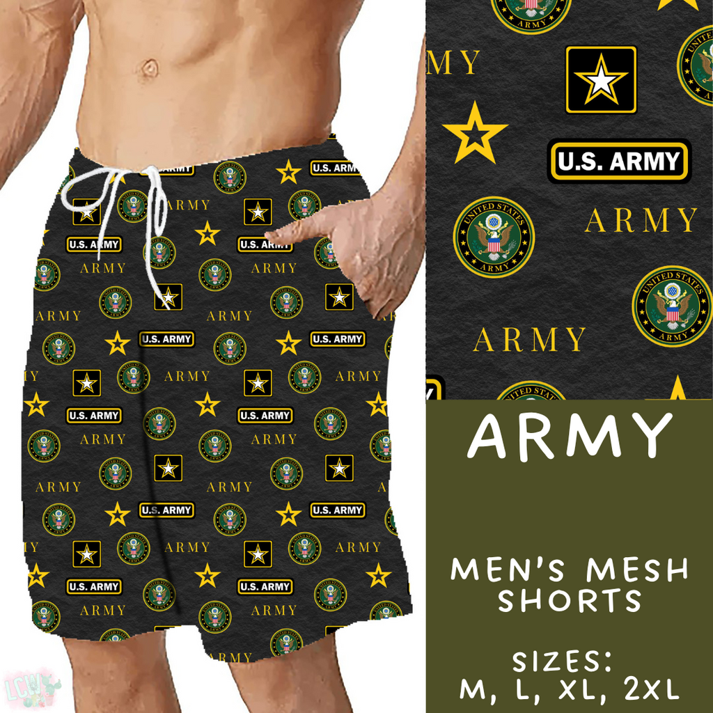 Batch #414 - Military 2 Collection - Closes 9/17 - ETA early Nov - Army Men's Shorts