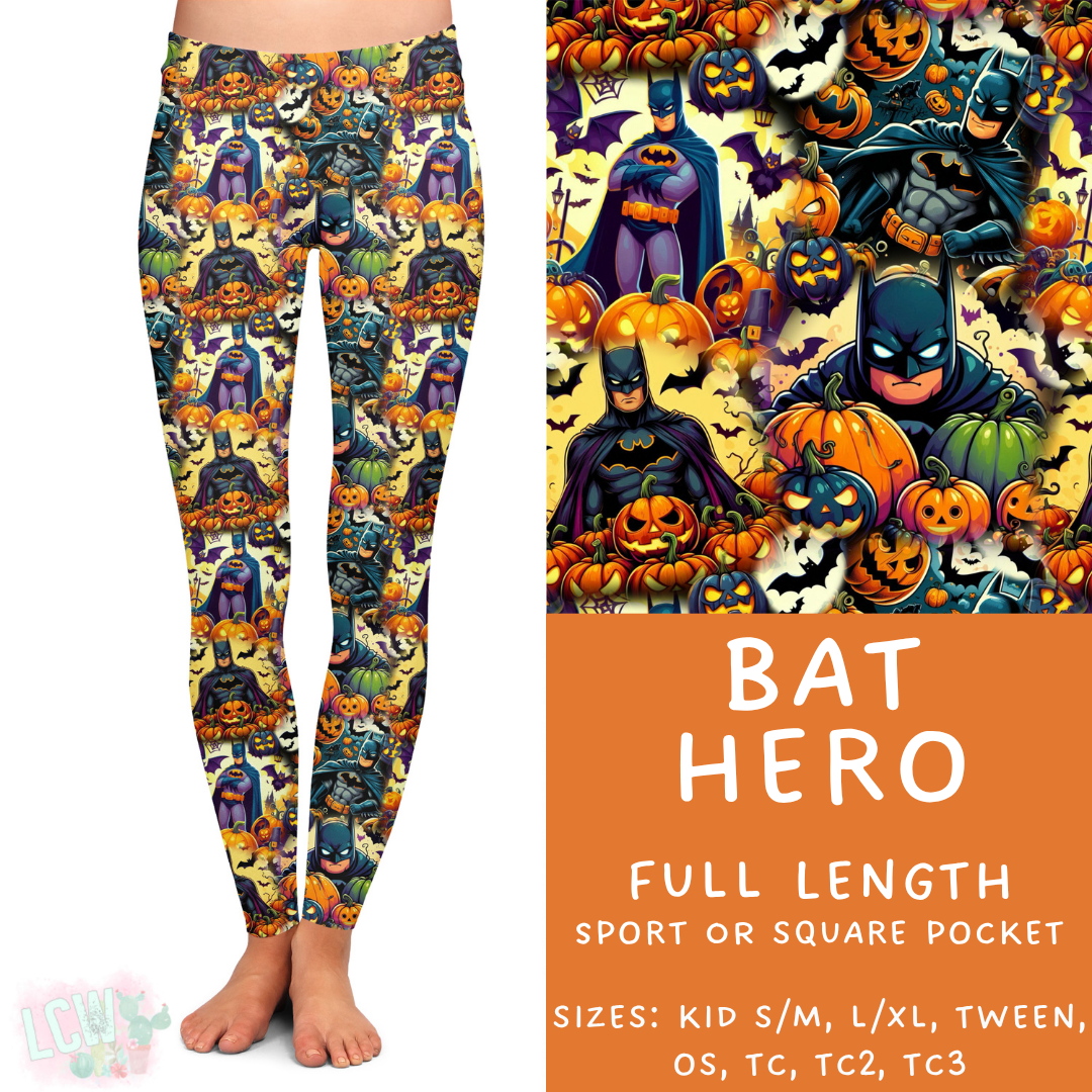 In Production - Batch #386 - Bat Hero Full Length Leggings - Square Pockets TC