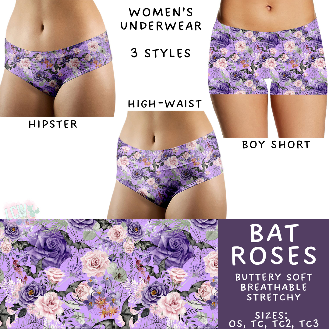 Ready to Ship - Bat Roses Women's Underwear - Boy Short TC