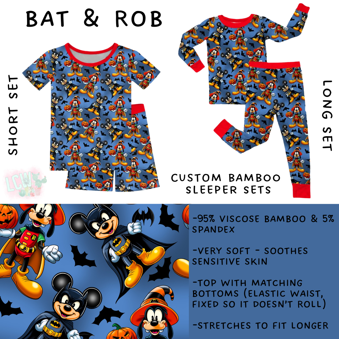 In Production - Batch #374 - Bat & Rob Bamboo Short Sleeper Set - 5T, 6T & 7T