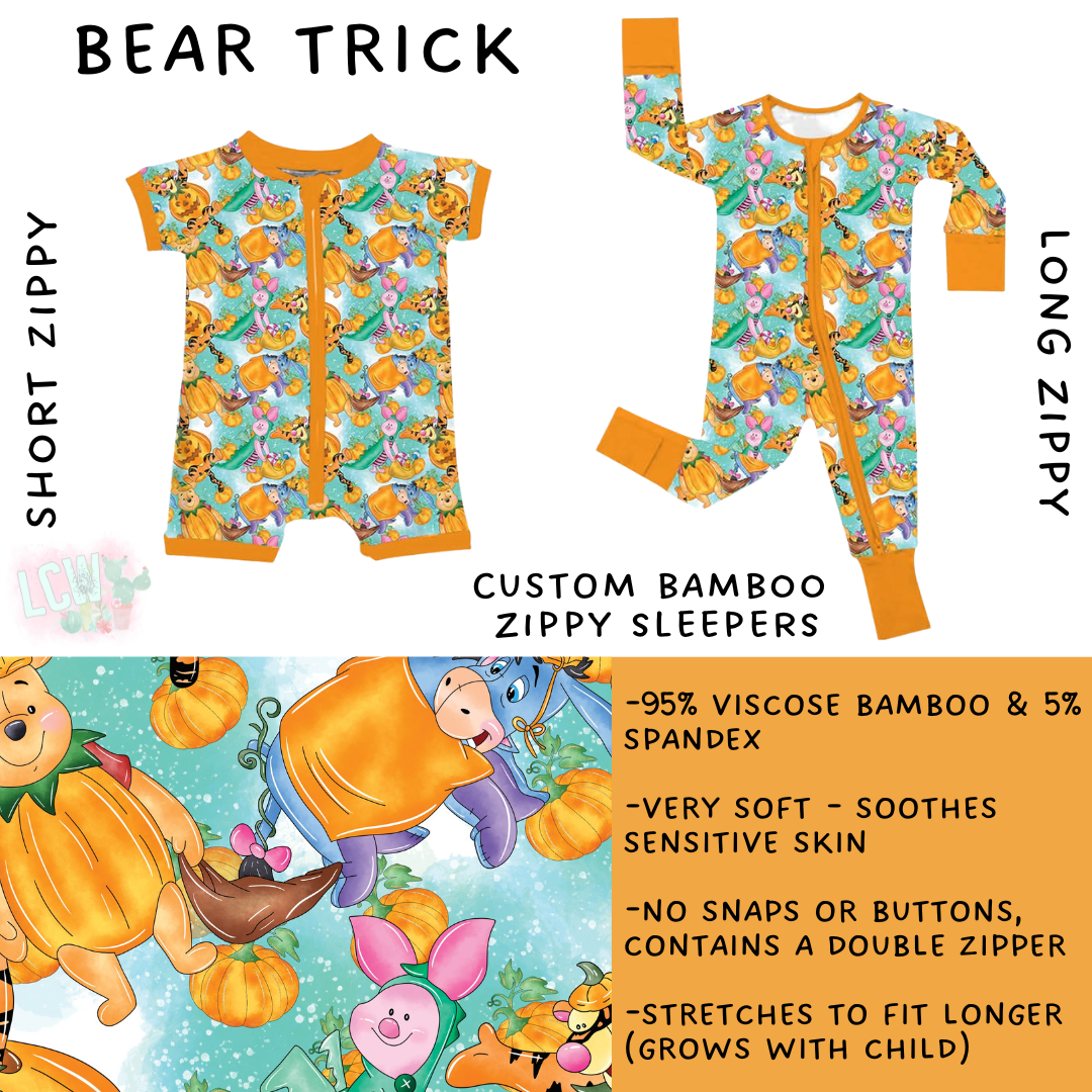 In Production - Batch #374 - Bear Trick Long Zippy Sleeper - 2T & 3T