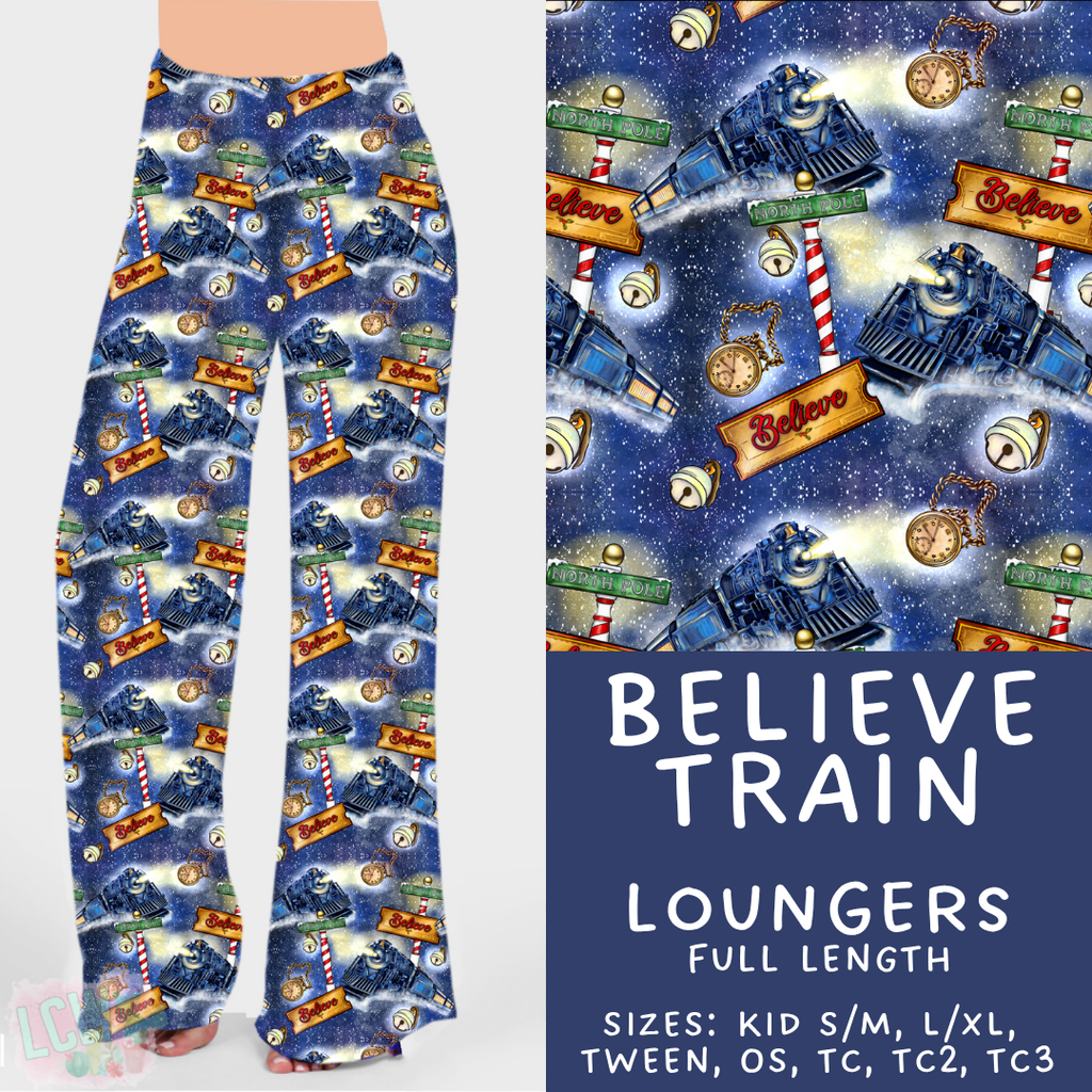Ready To Ship - Believe Train Loungers - TC