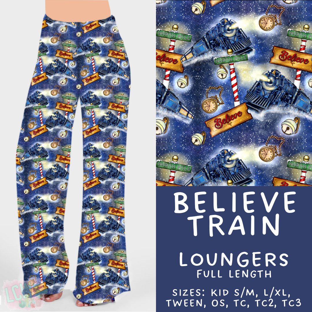 Ready To Ship - Believe Train Loungers - TC