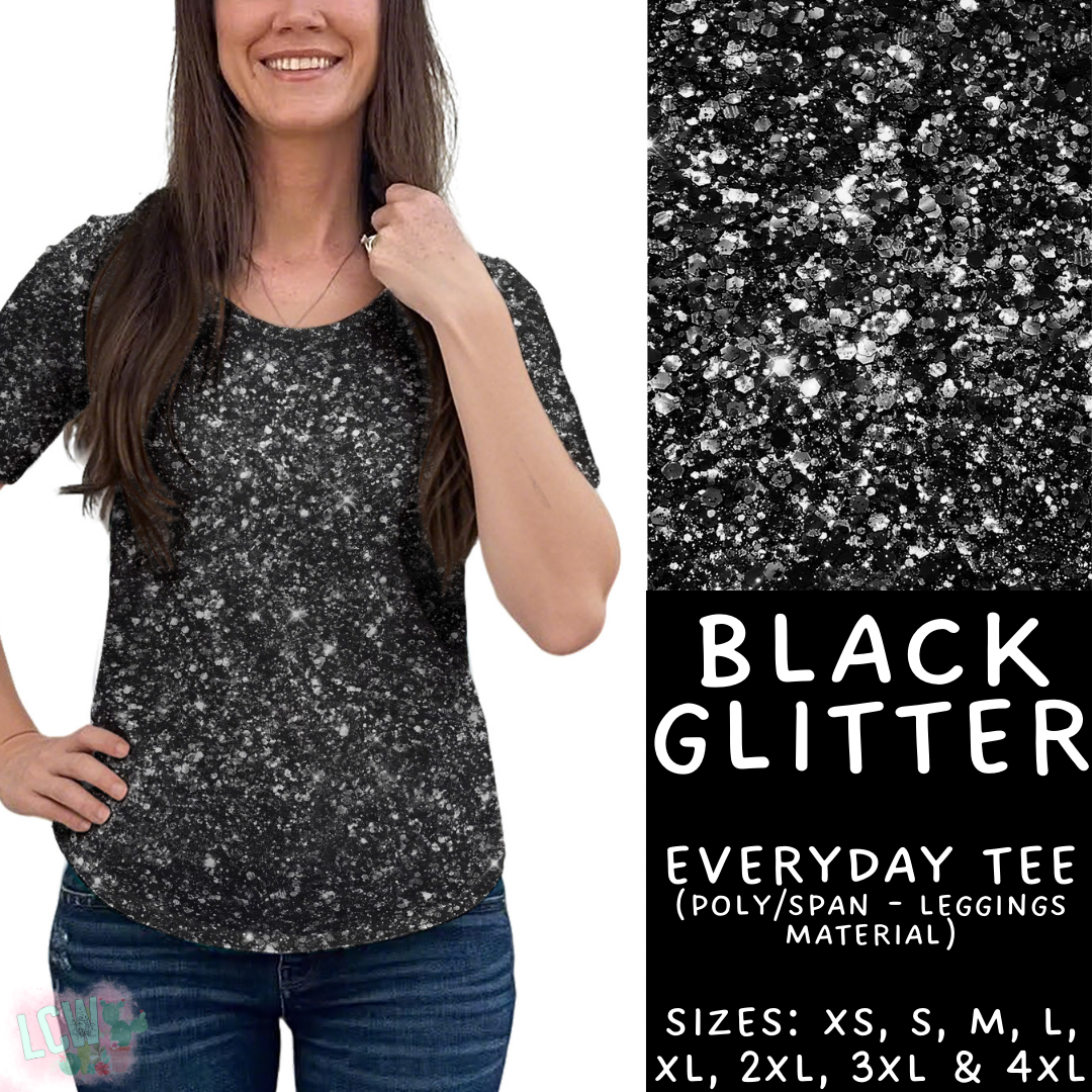 Batch #417 - Black Friday 2 - Closes 9/22 - ETA early/mid Nov - Black Glitter Everyday Tee