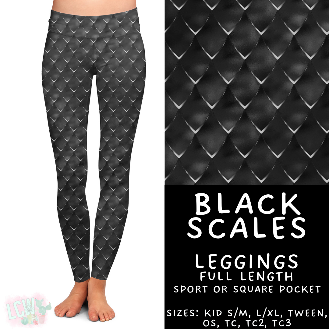 Batch #417 - Black Friday 2 - Closes 9/22 - ETA early/mid Nov - Black Scales Leggings