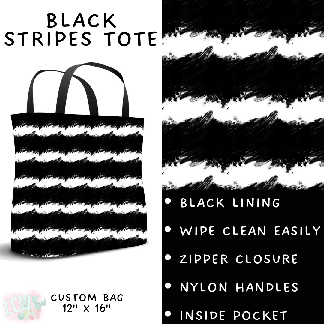 Batch #417 - Black Friday 2 - Closes 9/22 - ETA early/mid Nov - Black Stripe Tote