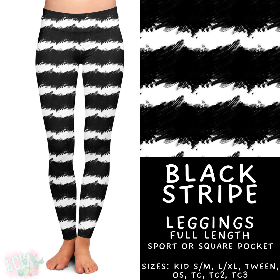Batch #417 - Black Friday 2 - Closes 9/22 - ETA early/mid Nov - Black Stripe Leggings