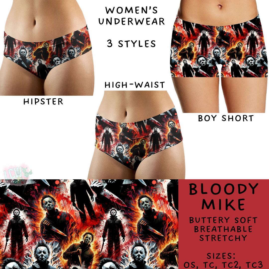 Ready To Ship - Bloody Mike Women's Underwear - Boy Short OS