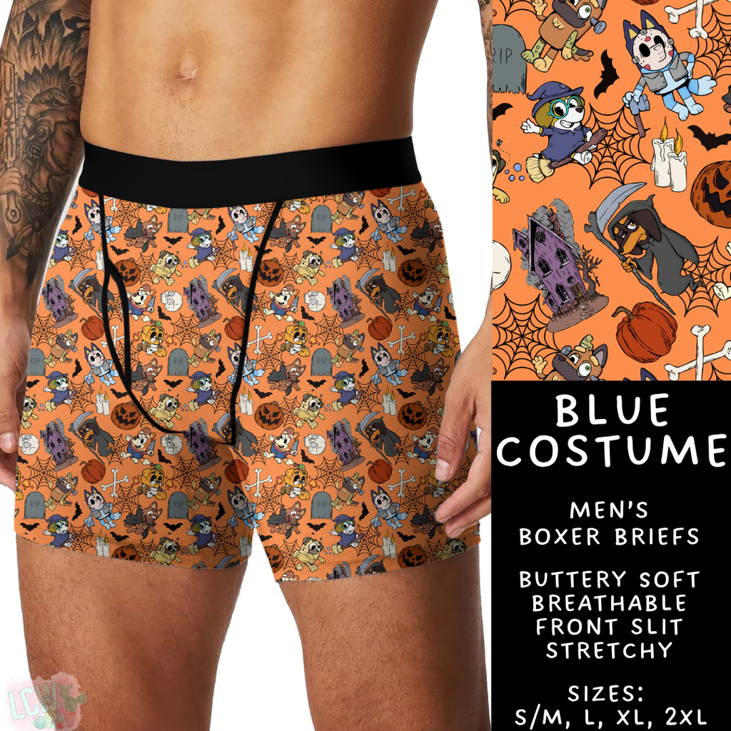 Ready To Ship - Blue Costume Men's Boxer Briefs - S/M, L, XL & 2XL
