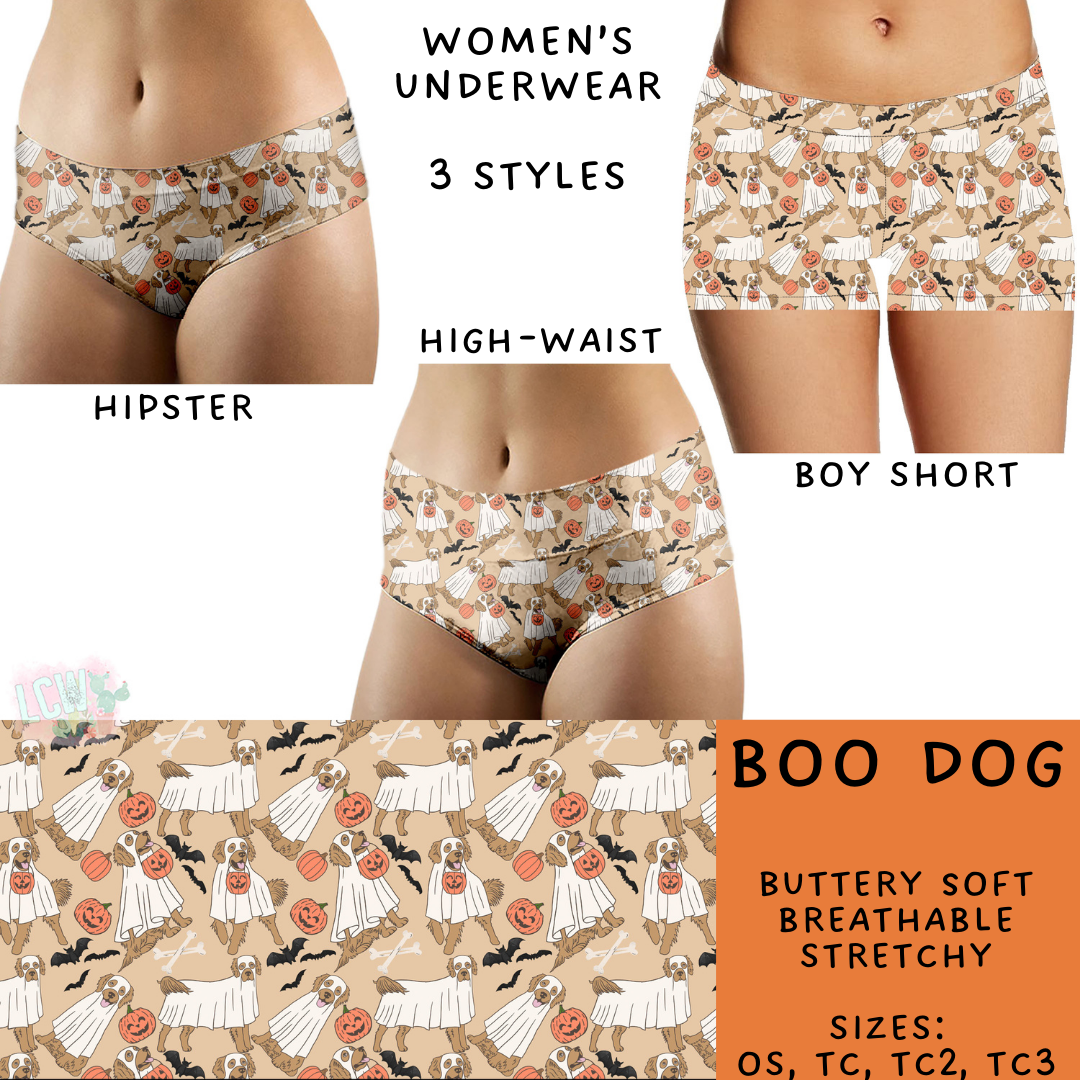 Ready To Ship - Boo Dog Women's Underwear - High Waist OS