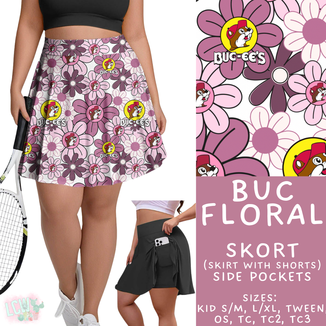 Batch #411 - July Request Run - Closes 9/11 - ETA late October -  Buc Floral Skort