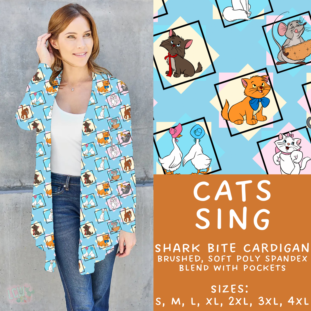 Ready To Ship - Cats Sing Cardigan