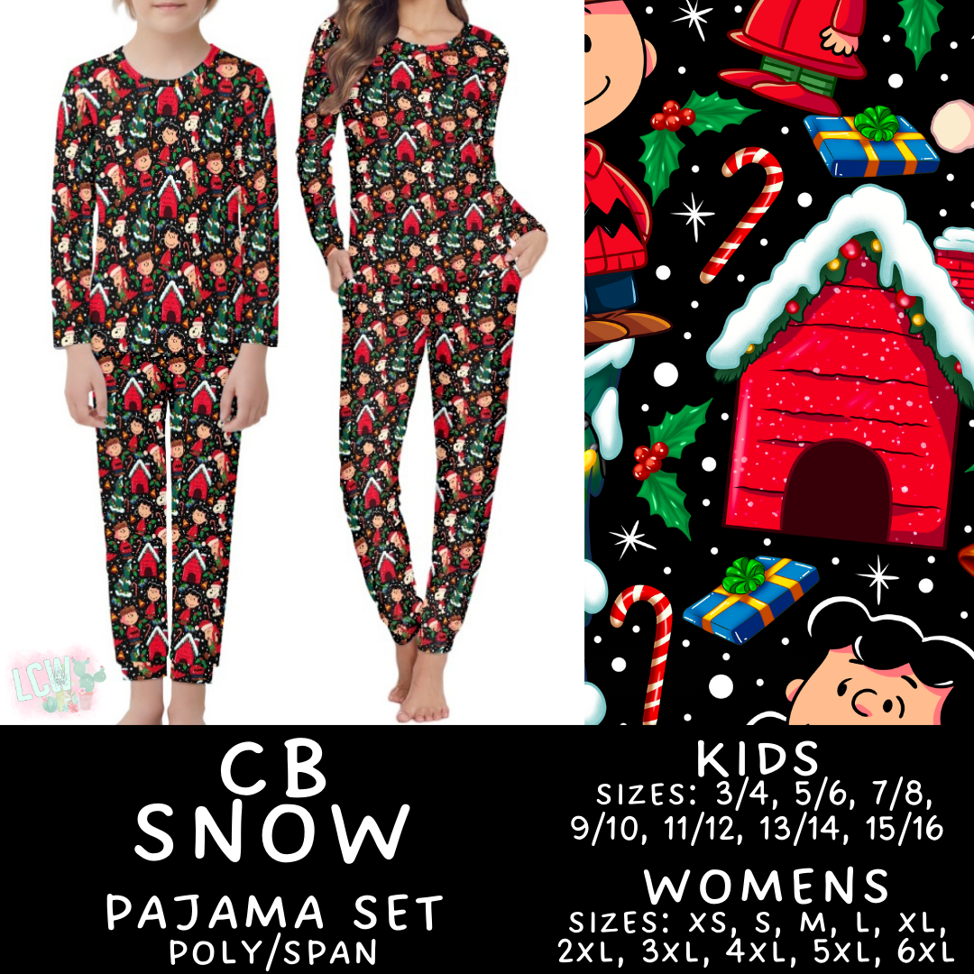 Batch #412 - Christmas Family Pajamas 2 - Closes 9/12 - ETA late October - CB Snow Women's & Kid's Pajama Set