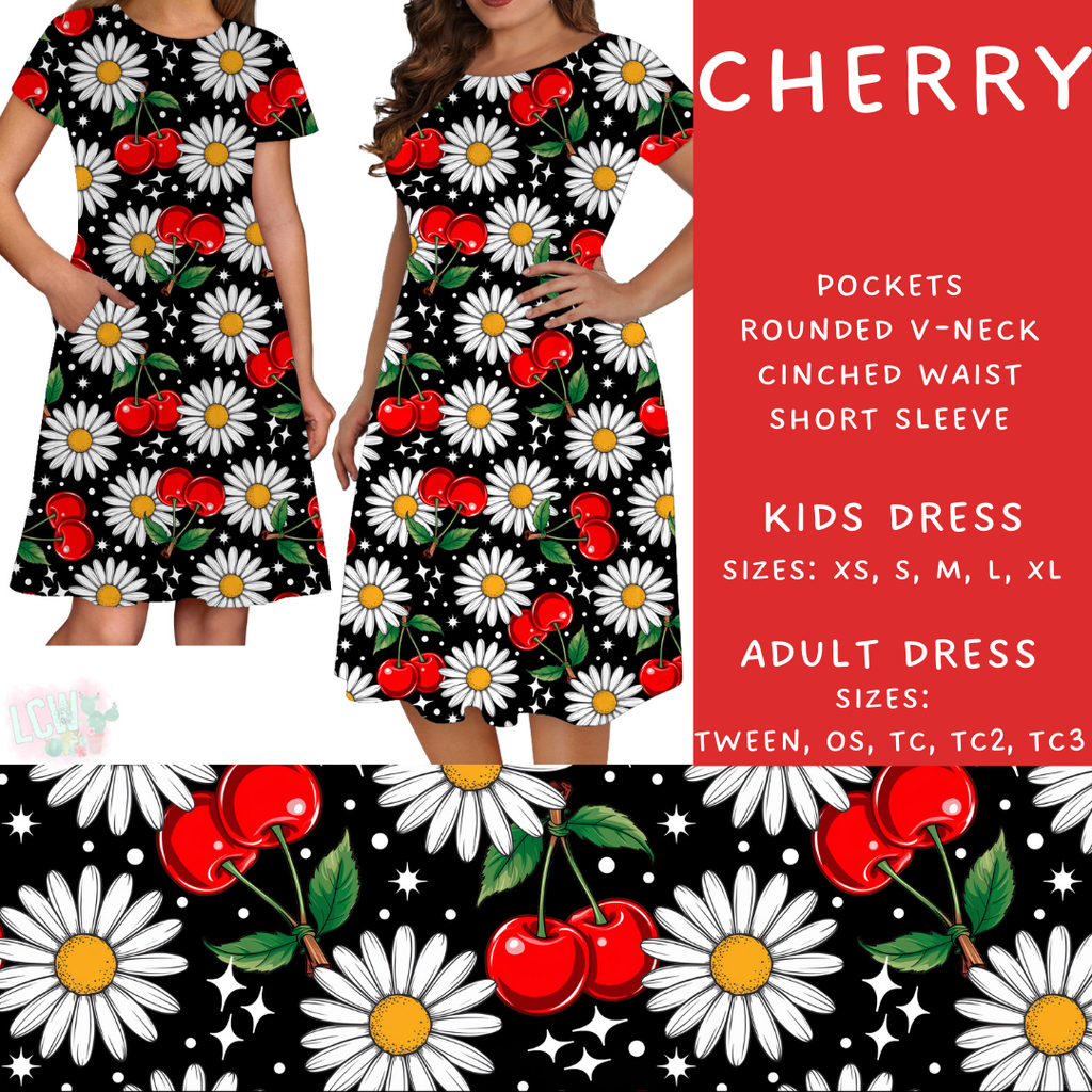 Batch #411 - July Request Run - Closes 9/11 - ETA late October - Cherry Womens & Girls Dresses