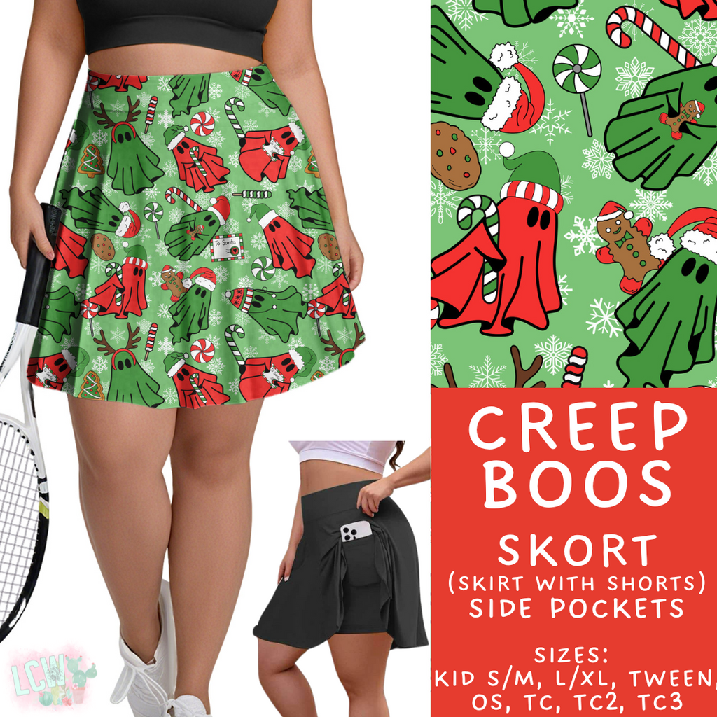 Batch #413 - Merry Creepmas 2 - Closes 9/15 - ETA early November - Creep Boos Skort