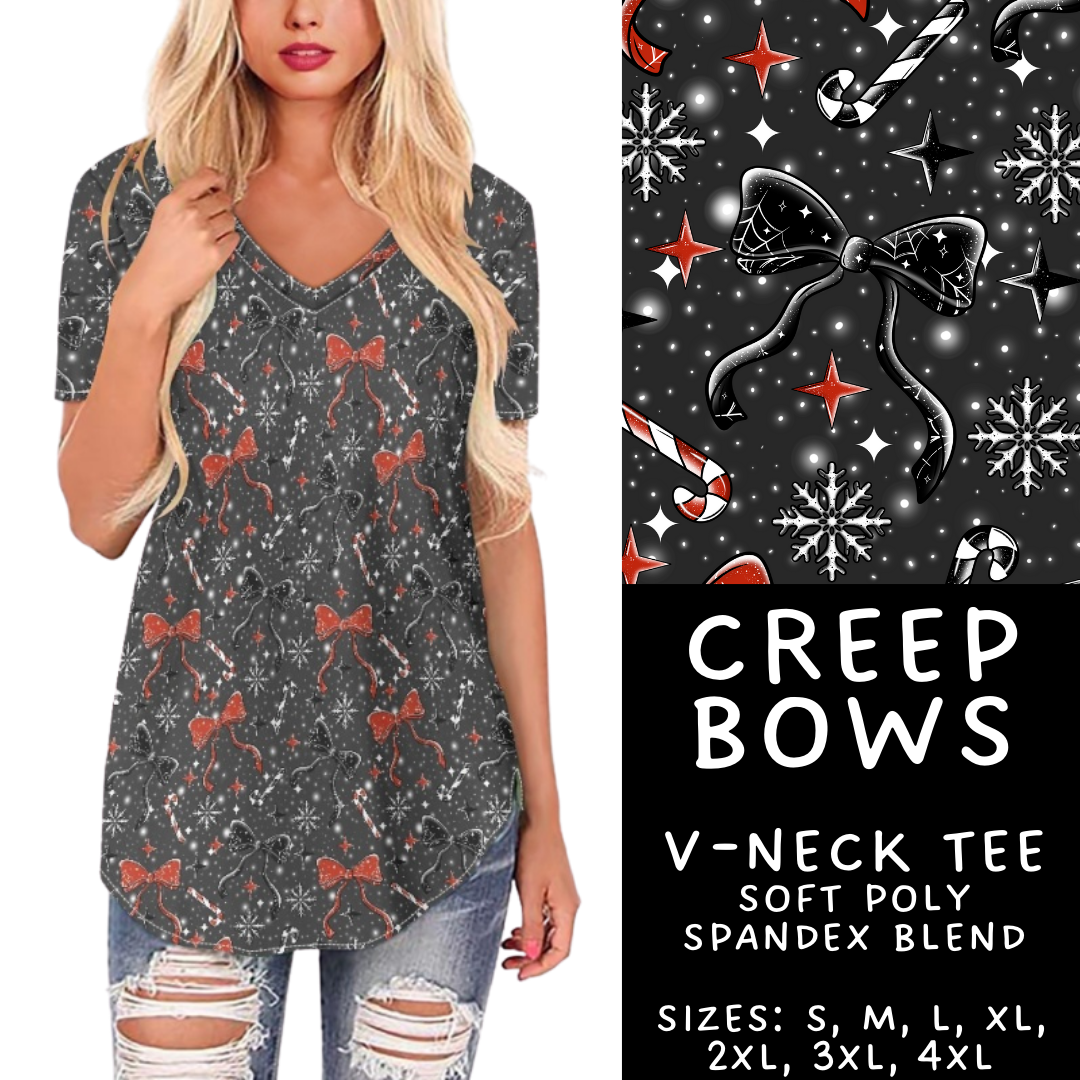 Batch #413 - Merry Creepmas 2 - Closes 9/15 - ETA early November - Creep Bows V-Neck Tee