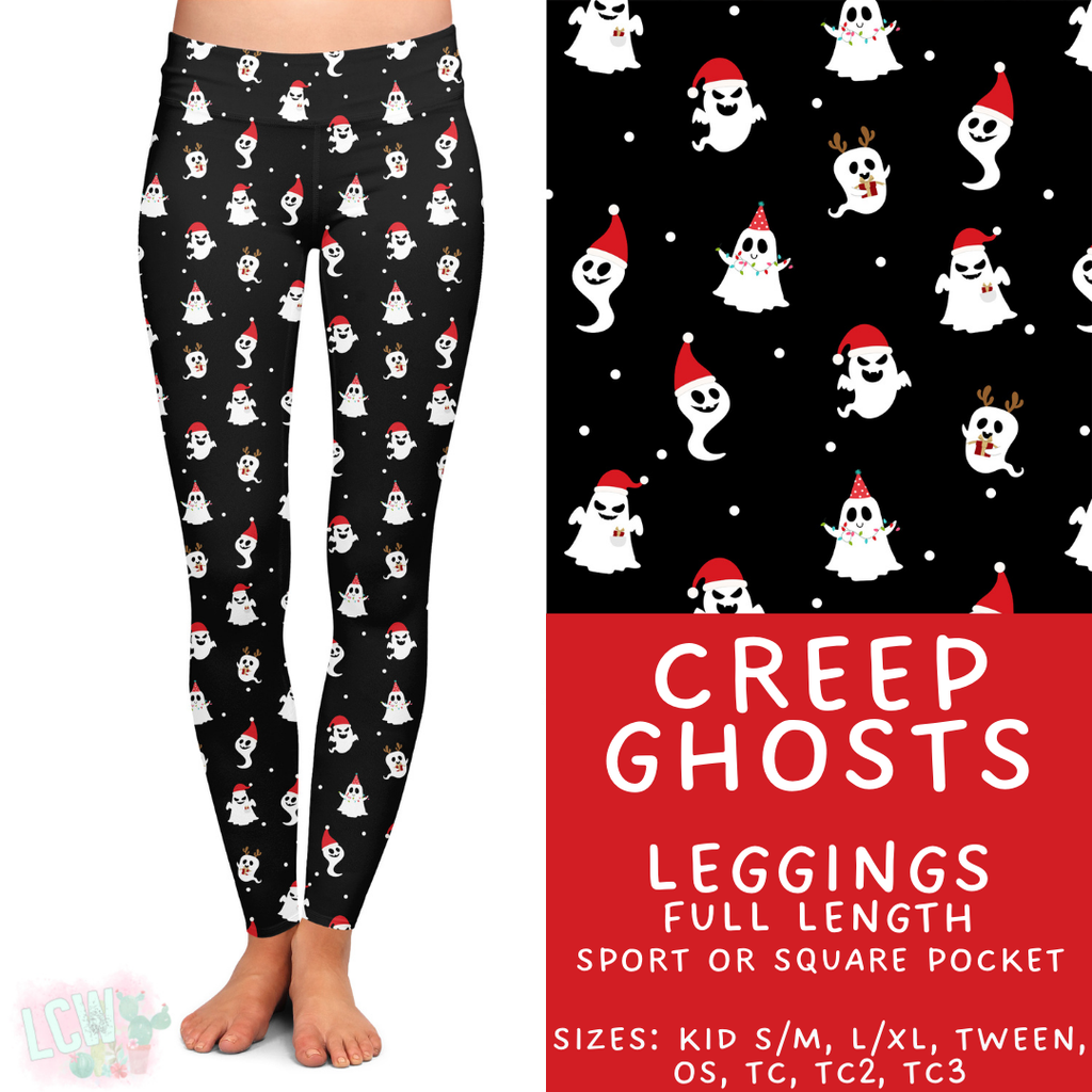 Batch #413 - Merry Creepmas 2 - Closes 9/15 - ETA early November - Creep Ghosts Full Length Leggings