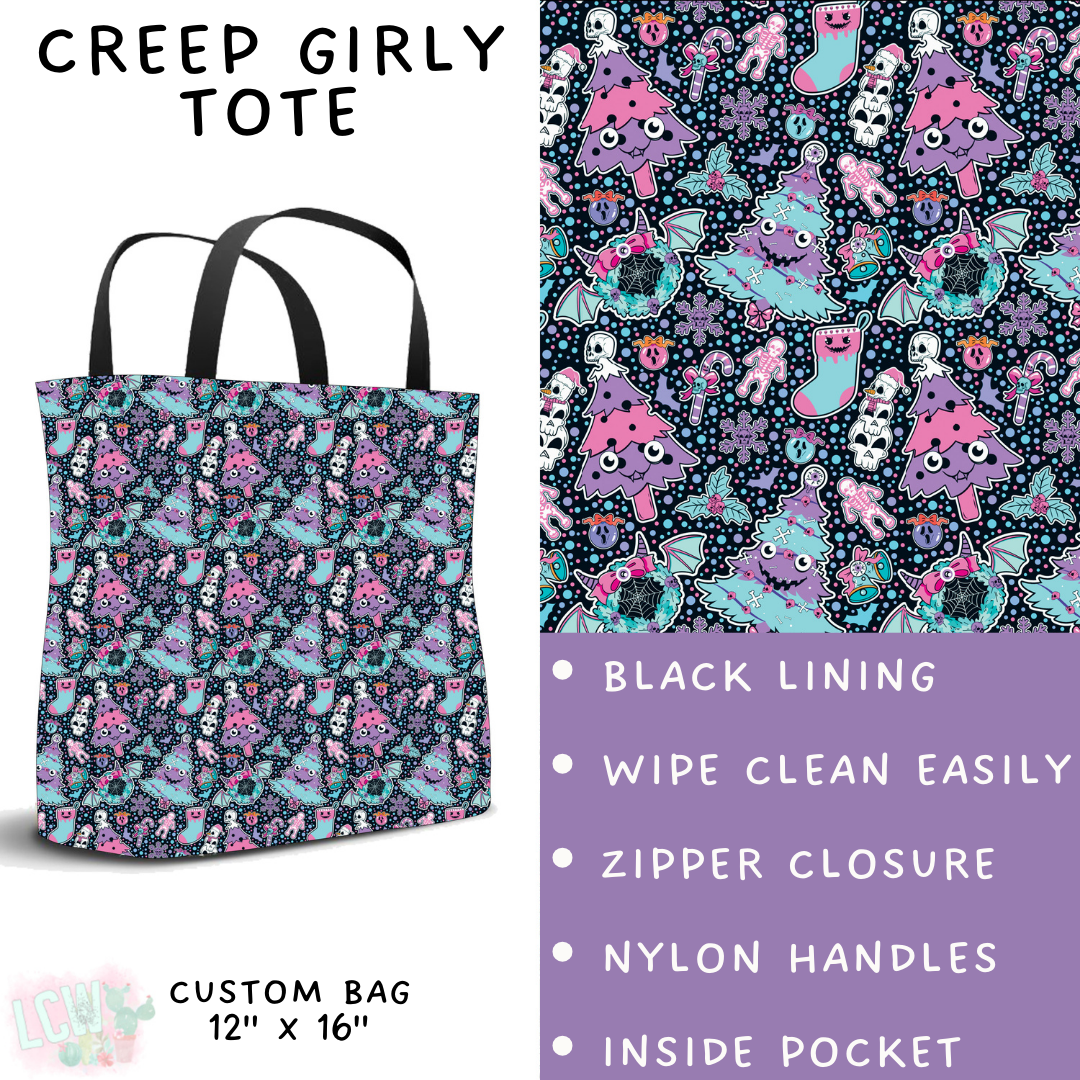 Batch #413 - Merry Creepmas 2 - Closes 9/15 - ETA early November - Creep Girly Tote