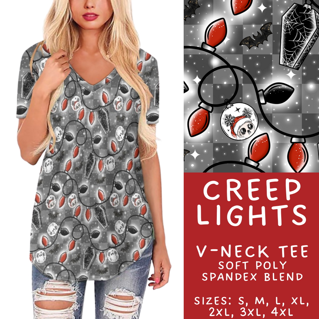 Batch #413 - Merry Creepmas 2 - Closes 9/15 - ETA early November - Creep Lights V-Neck Tee