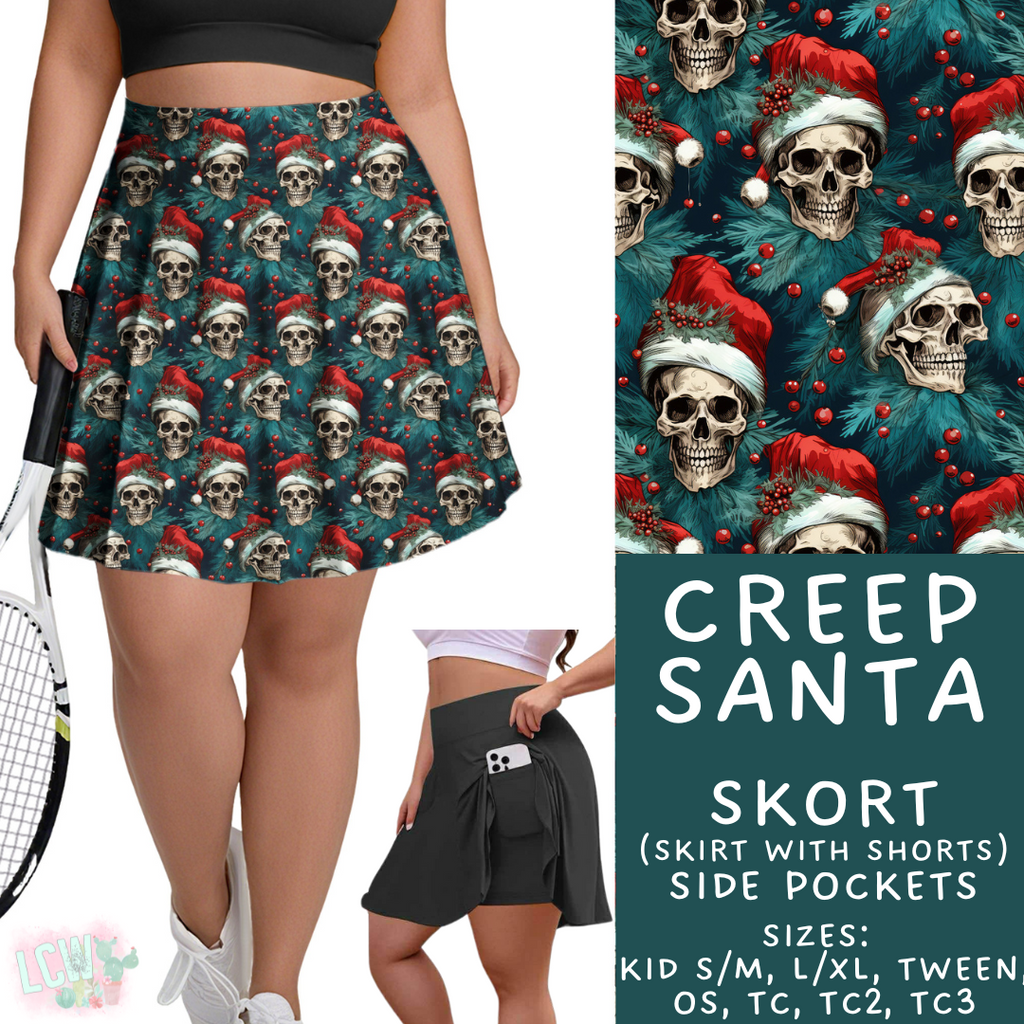 Batch #413 - Merry Creepmas 2 - Closes 9/15 - ETA early November - Creep Santa Skort