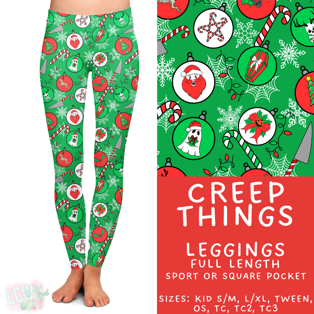 Batch #413 - Merry Creepmas 2 - Closes 9/15 - ETA early November - Creep Things Full Length Leggings