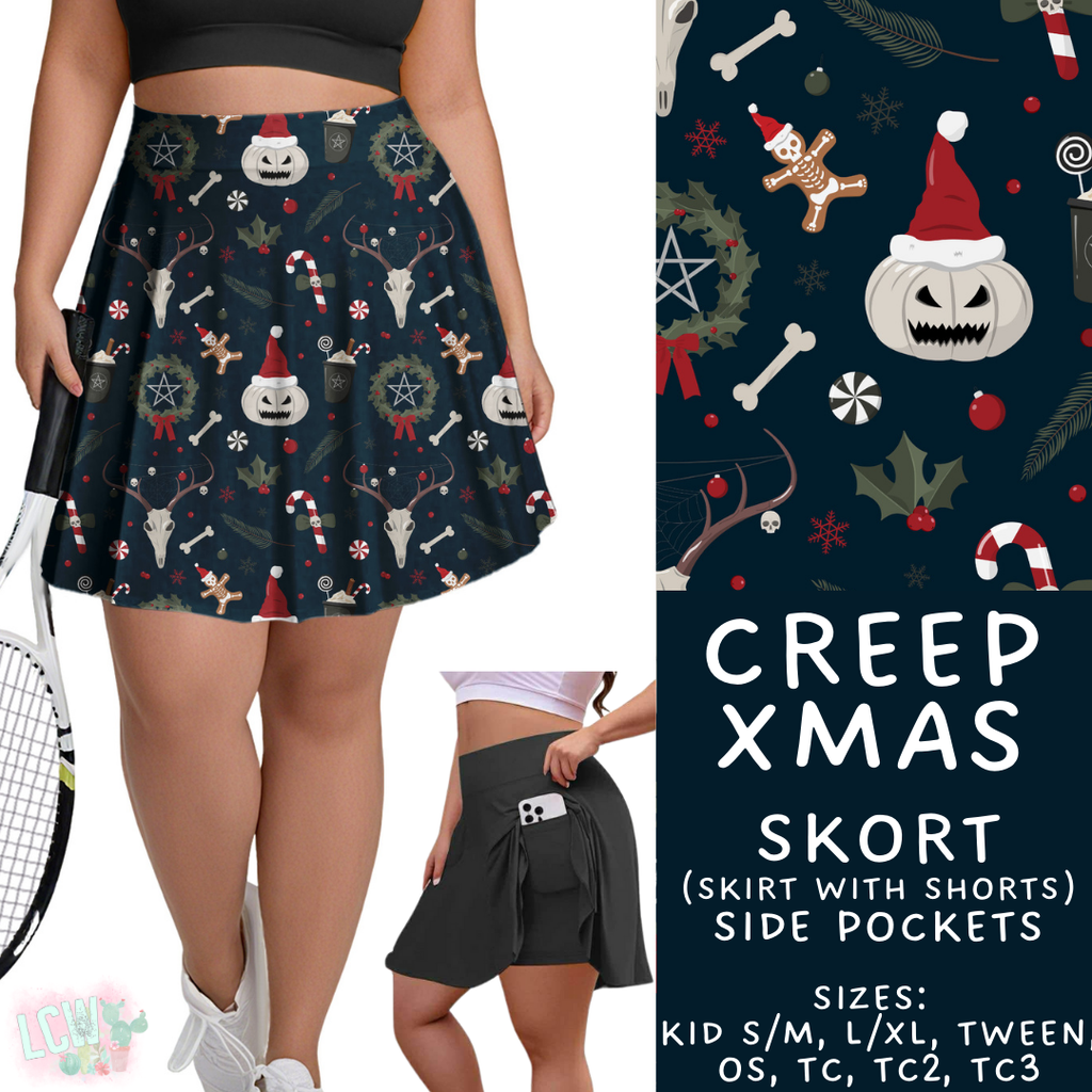Batch #413 - Merry Creepmas 2 - Closes 9/15 - ETA early November - Creep Xmas Skort