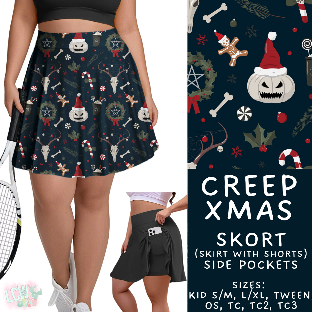 Batch #413 - Merry Creepmas 2 - Closes 9/15 - ETA early November - Creep Xmas Skort