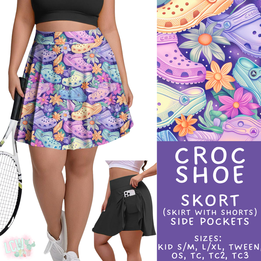 Batch #411 - July Request Run - Closes 9/11 - ETA late October -  Croc Shoe Skort