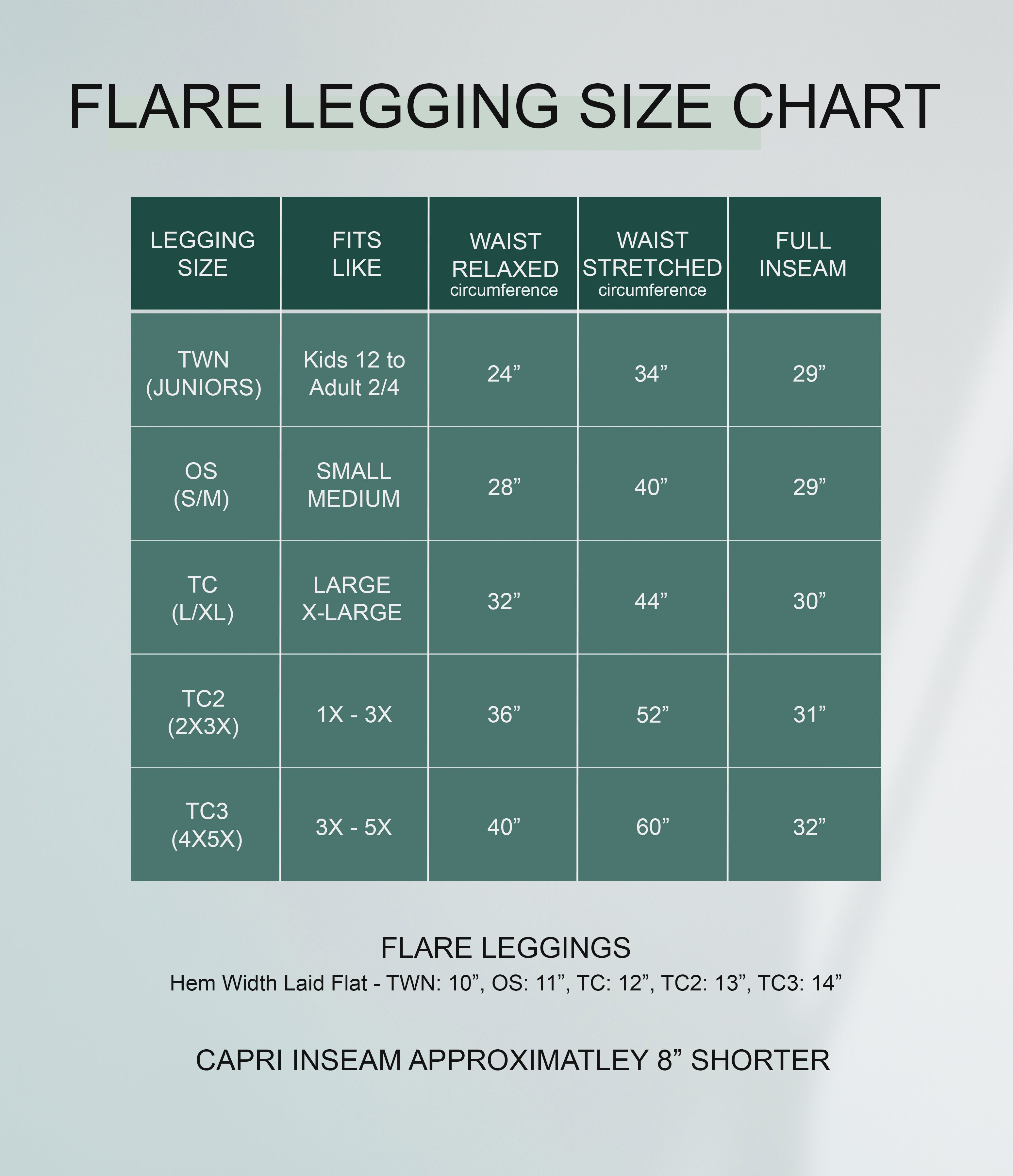 RTS - White Blooms Flare Leggings w/ Pockets