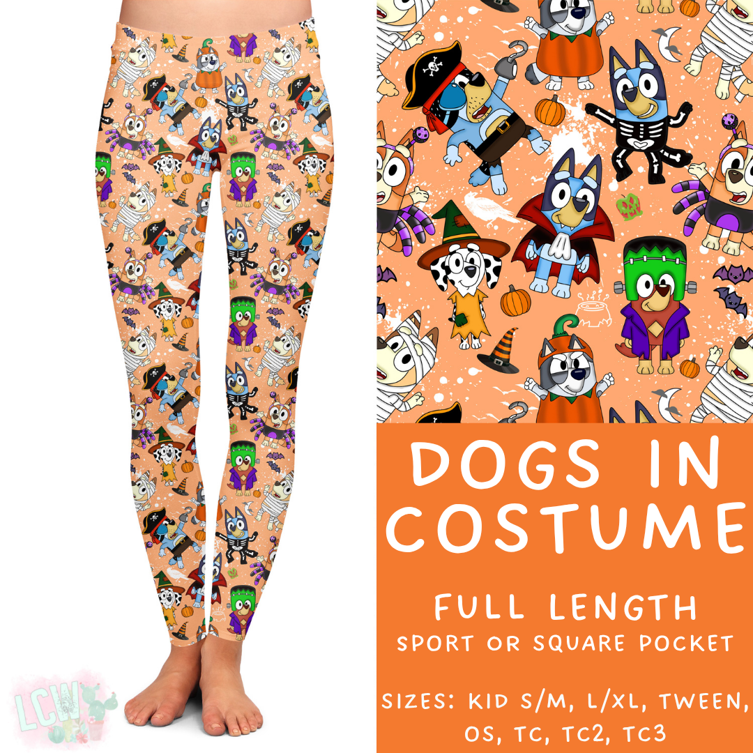 In Production - Batch #386 - Dogs in Costume Full Length Leggings - Sport Pocket OS