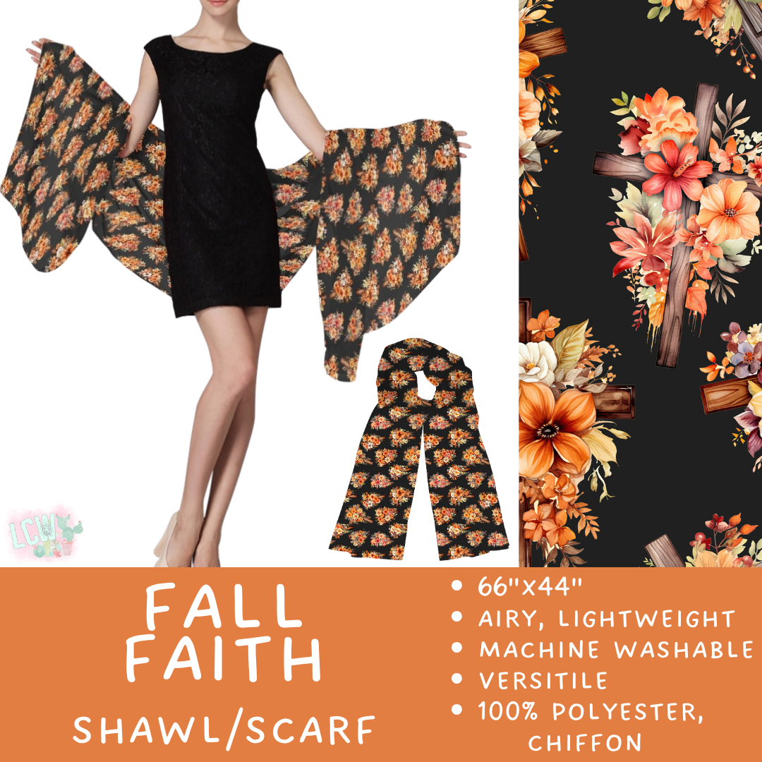 Batch #415 - The Scarf/Shawl Collection - Closes 9/18 - ETA early Nov - Fall Faith Scarf/Shawl