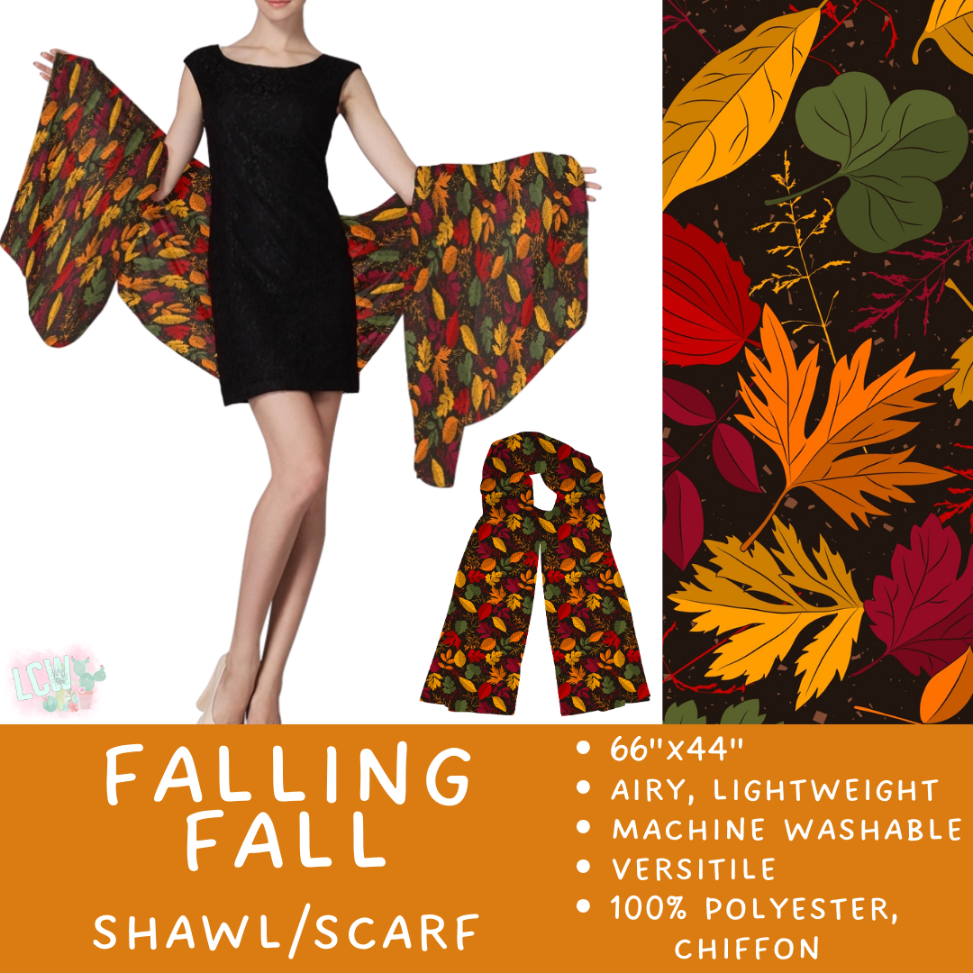 Batch #415 - The Scarf/Shawl Collection - Closes 9/18 - ETA early Nov - Falling Fall Scarf/Shawl
