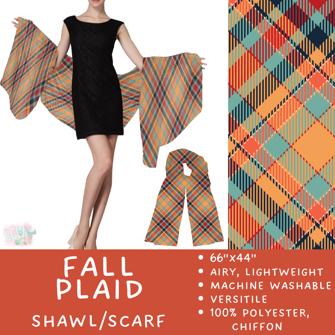 Batch #415 - The Scarf/Shawl Collection - Closes 9/18 - ETA early Nov - Fall Plaid Scarf/Shawl