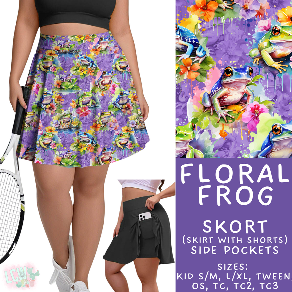 Batch #411 - July Request Run - Closes 9/11 - ETA late October -  Floral Frog Skort