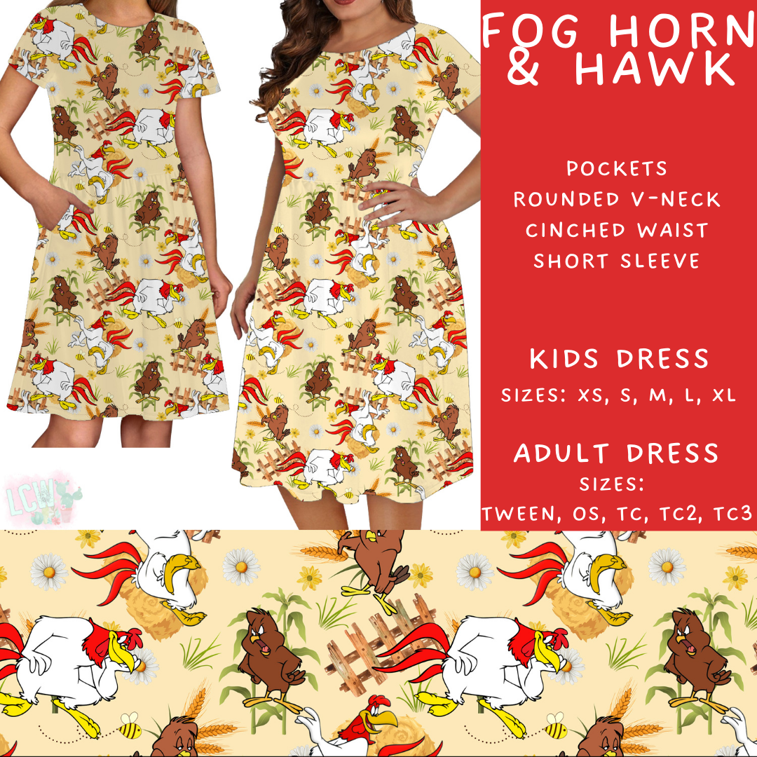 Batch #411 - July Request Run - Closes 9/11 - ETA late October - Fog Horn & Hawk Womens & Girls Dresses