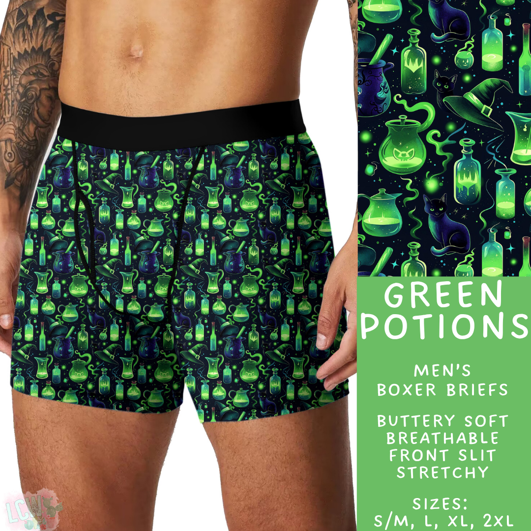 Ready To Ship - Green Potions Men's Boxer Briefs - L