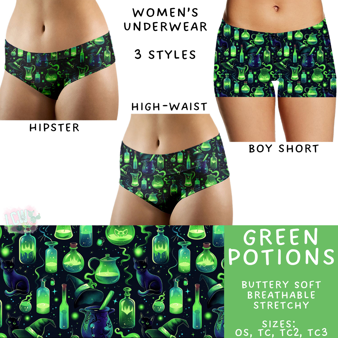 Ready To Ship - Green Potions Women's Underwear - High Waist OS