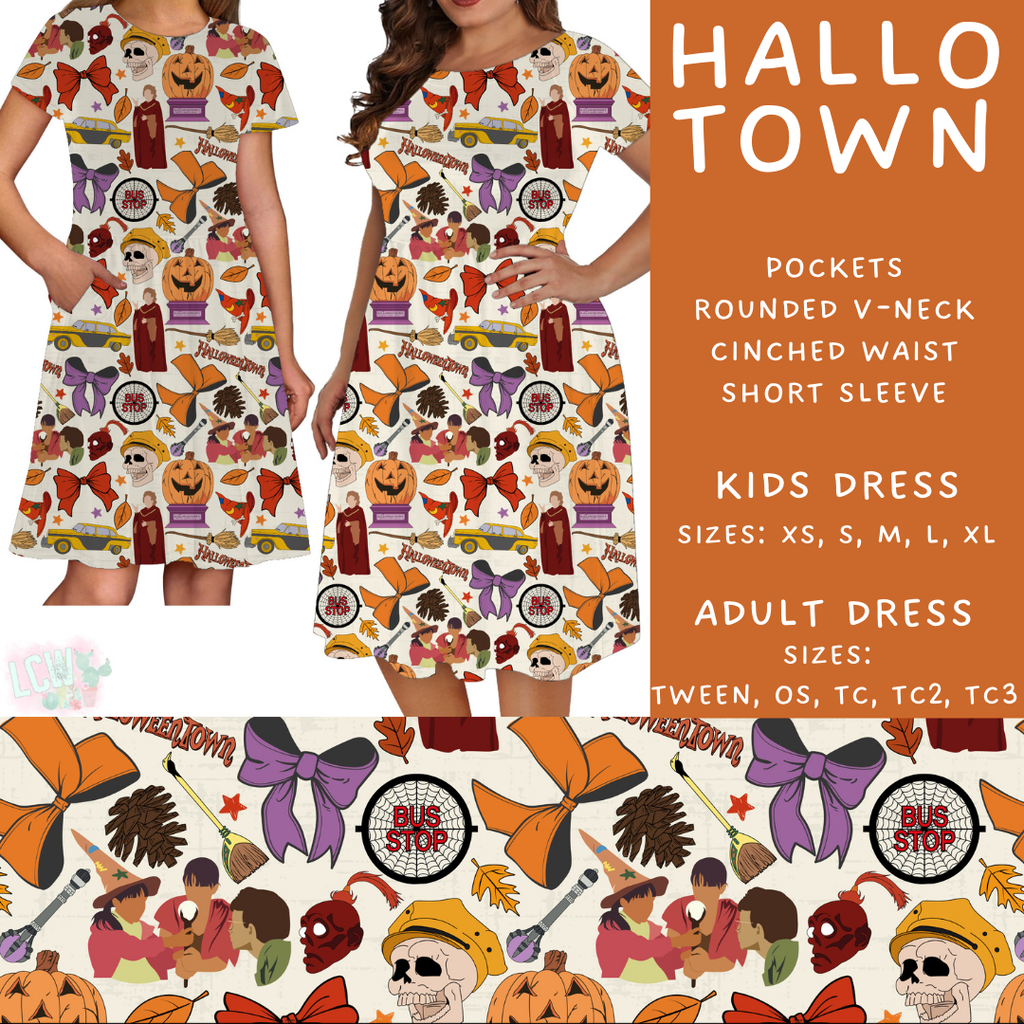 Batch #411 - July Request Run - Closes 9/11 - ETA late October - Hallo Town Womens & Girls Dresses