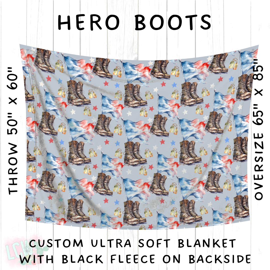 Batch #414 - Military 2 Collection - Closes 9/17 - ETA early Nov - Hero Boots Blanket