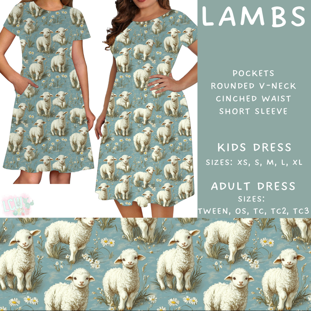 Batch #411 - July Request Run - Closes 9/11 - ETA late October - Lambs Womens & Girls Dresses