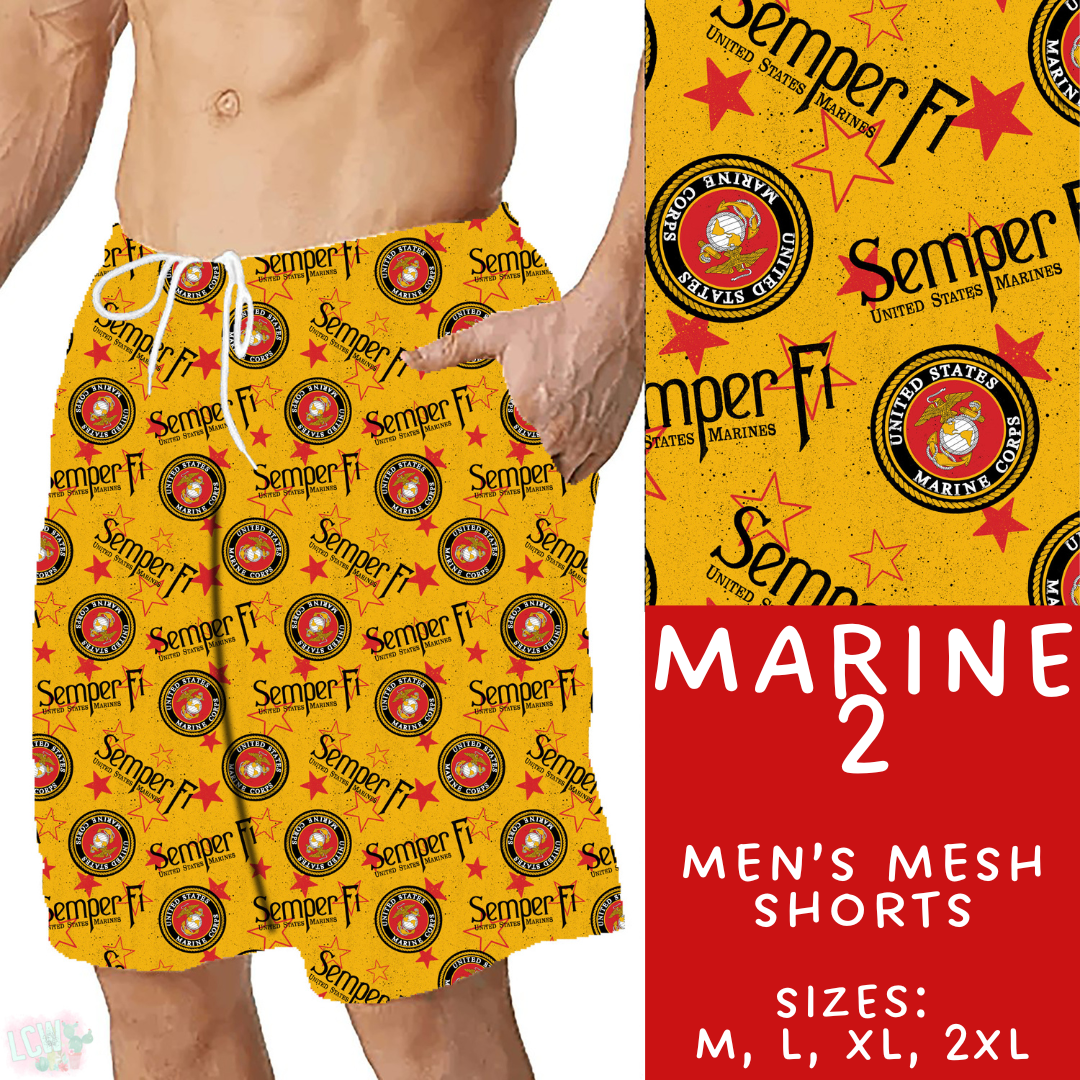 Batch #414 - Military 2 Collection - Closes 9/17 - ETA early Nov - Marines 2 Men's Shorts