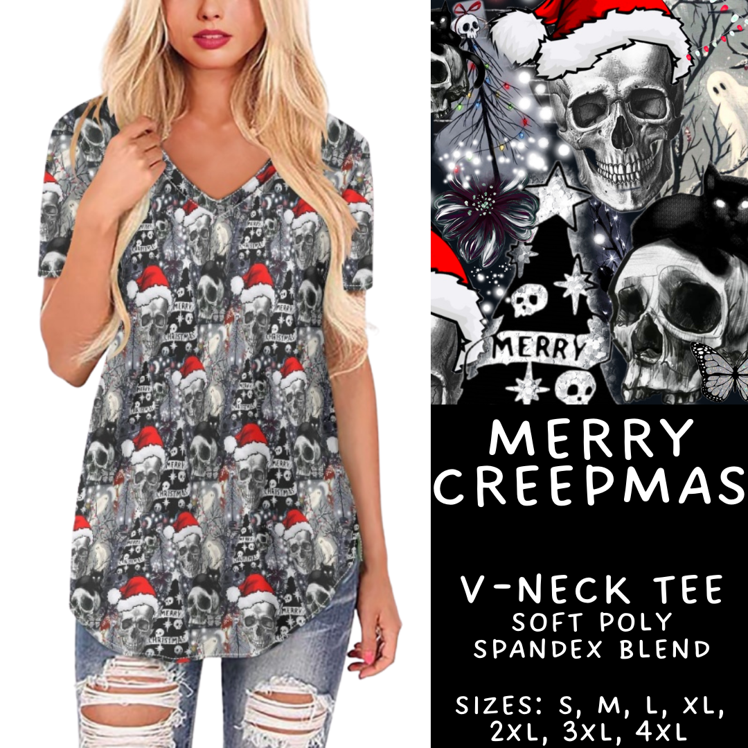 Batch #413 - Merry Creepmas 2 - Closes 9/15 - ETA early November - Merry Creepmas V-Neck Tee