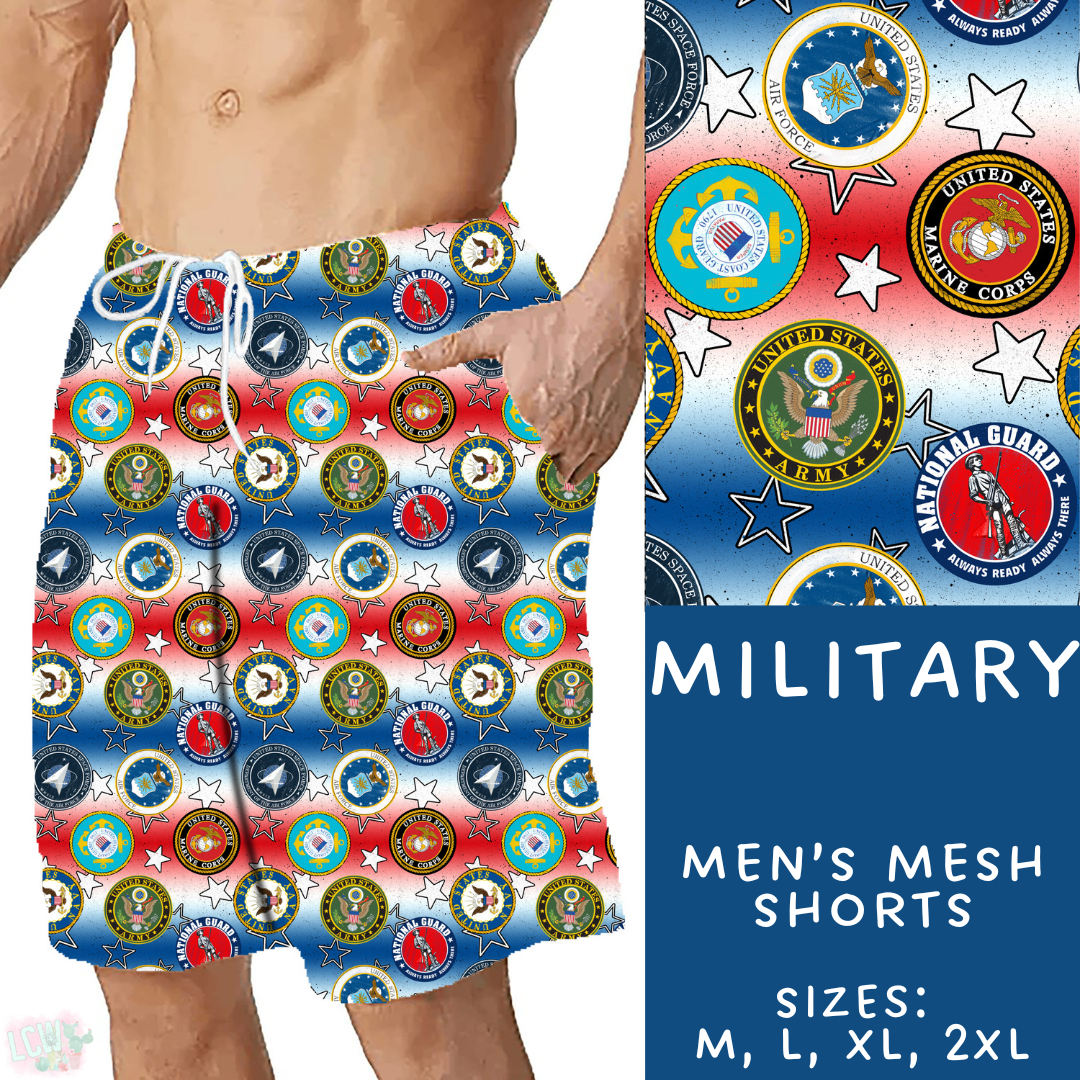 Batch #414 - Military 2 Collection - Closes 9/17 - ETA early Nov - Military Men's Shorts