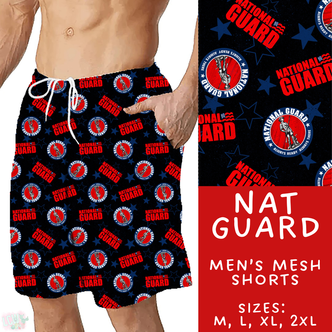 Batch #414 - Military 2 Collection - Closes 9/17 - ETA early Nov - Nat Guard Men's Shorts