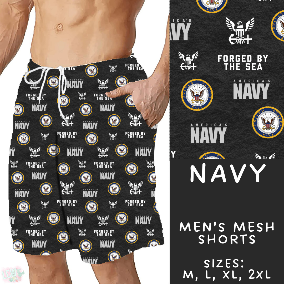 Batch #414 - Military 2 Collection - Closes 9/17 - ETA early Nov - Navy Men's Shorts